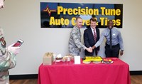 Cutting the cake at the Wright Patterson AFB, OH PTAC Grand Opening
