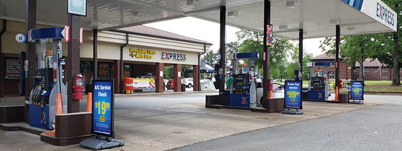 Exterior of the Little Rock AFB Precision Tune Auto Care location.